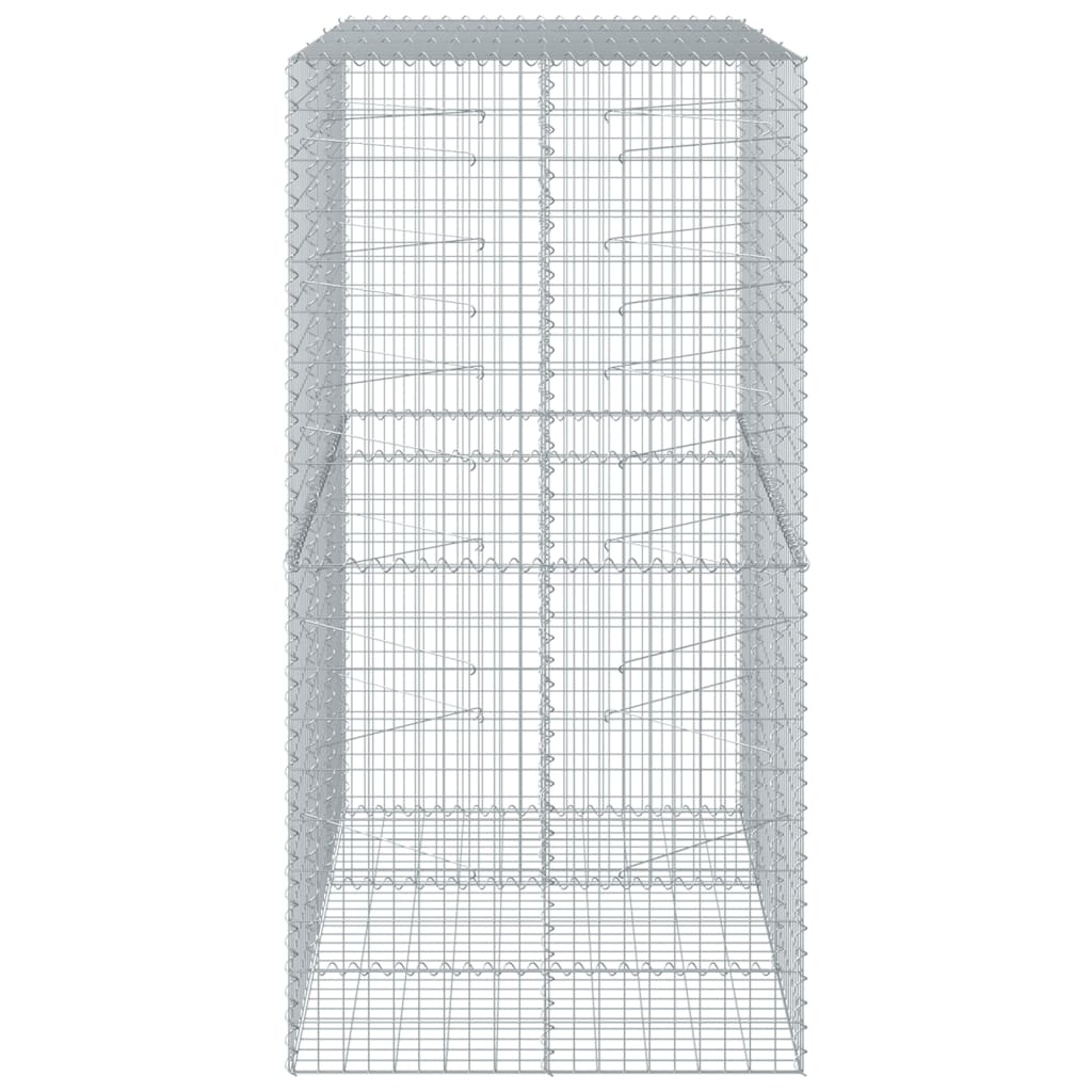 Panier gabion avec couvercle 150x100x200 cm fer galvanisé