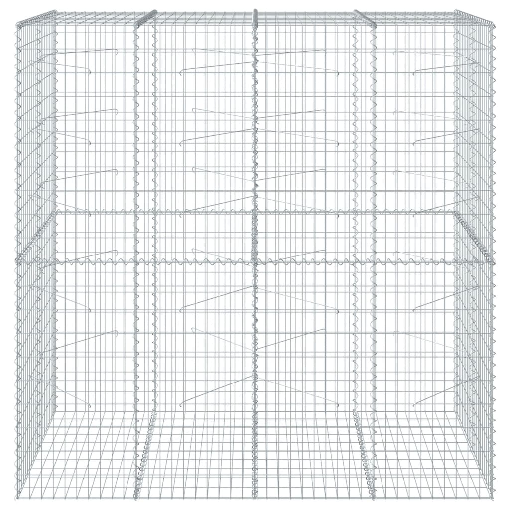 Panier gabion avec couvercle 200x100x200 cm fer galvanisé