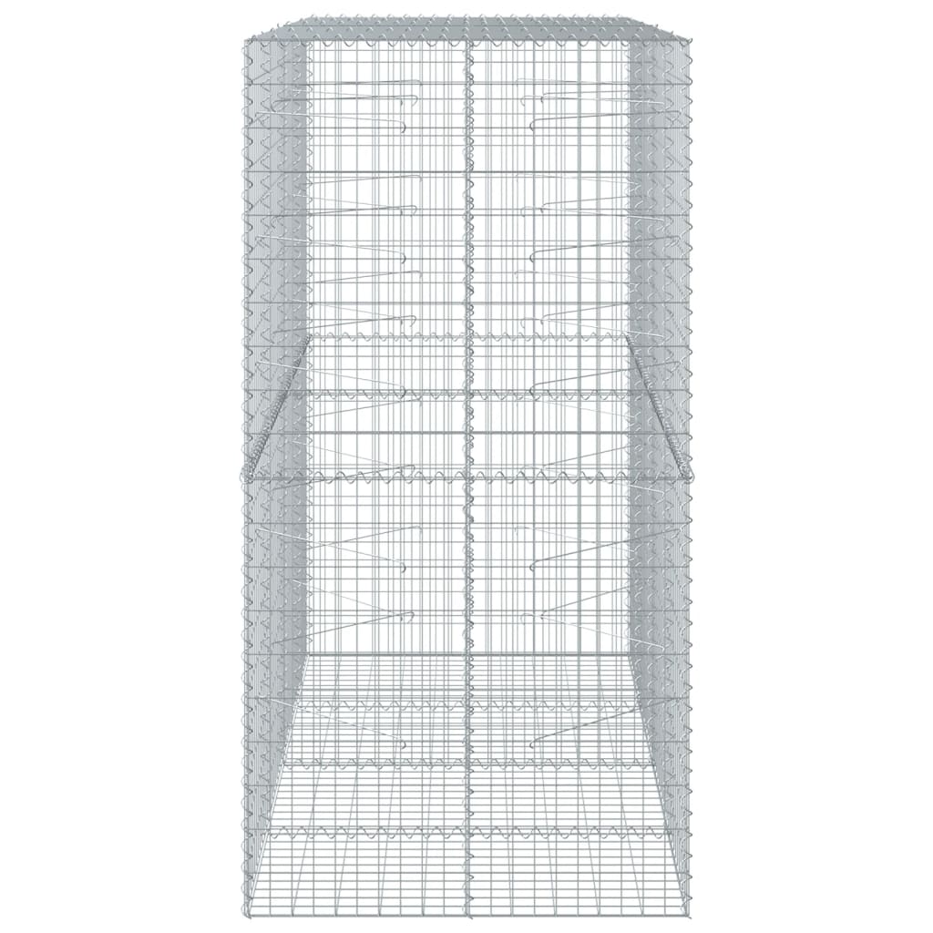 Panier gabion avec couvercle 200x100x200 cm fer galvanisé