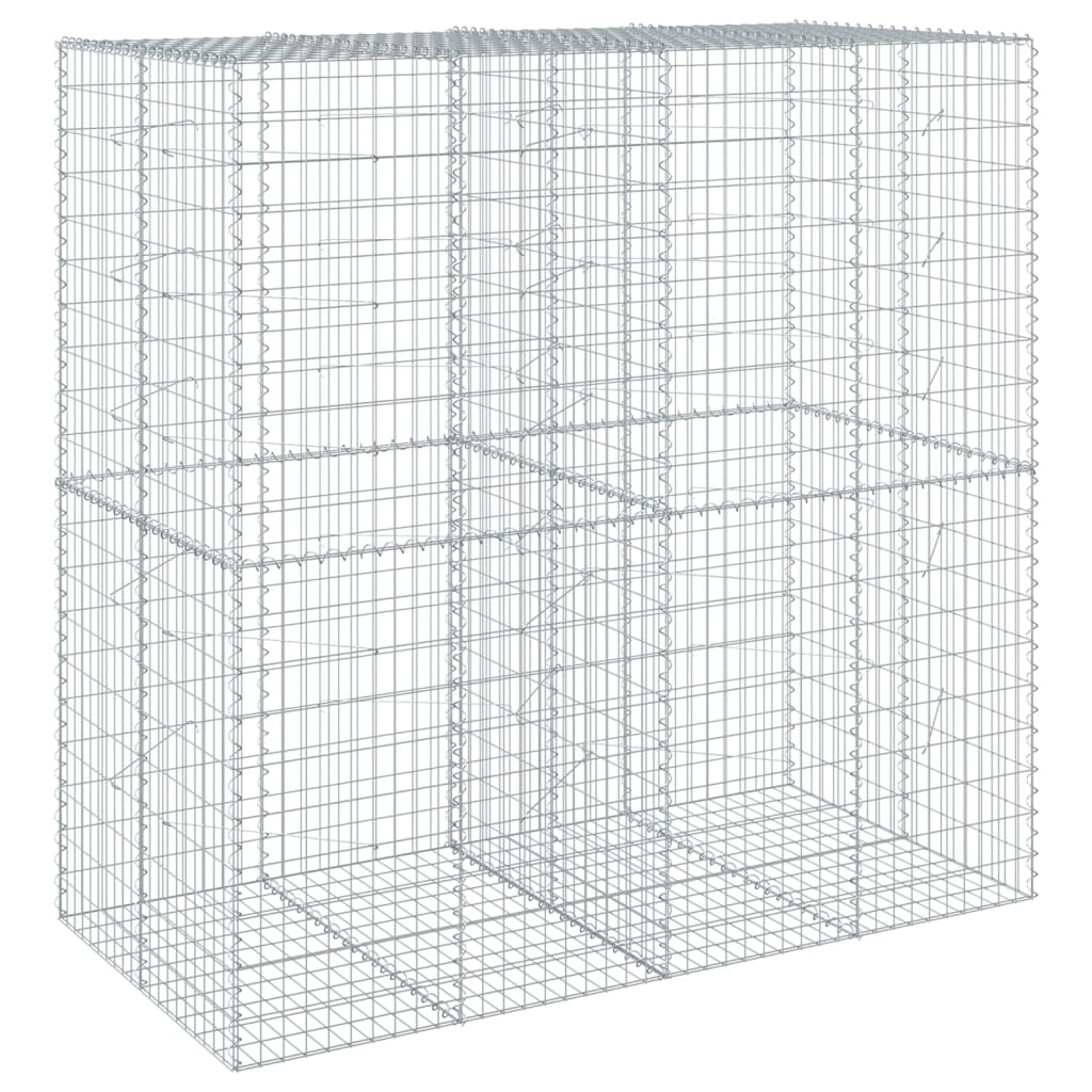 Panier gabion avec couvercle 200x100x200 cm fer galvanisé