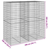 Panier gabion avec couvercle 200x100x200 cm fer galvanisé