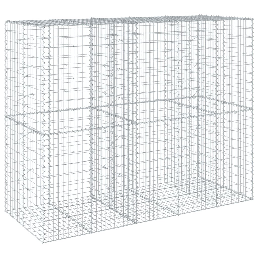 Panier gabion avec couvercle 250x100x200 cm fer galvanisé