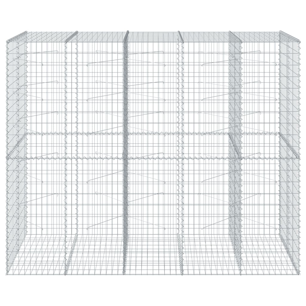 Panier gabion avec couvercle 250x100x200 cm fer galvanisé