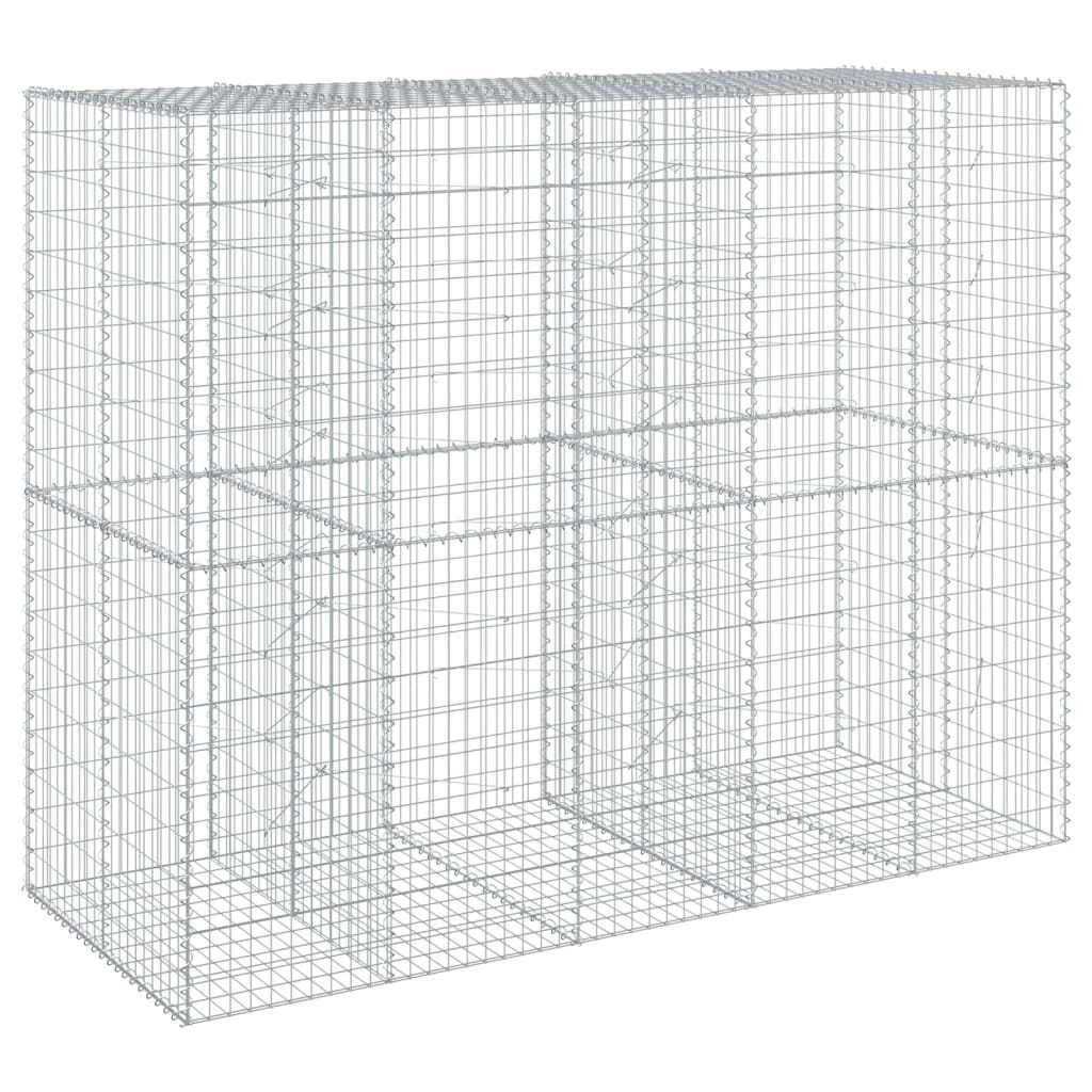 Panier gabion avec couvercle 250x100x200 cm fer galvanisé