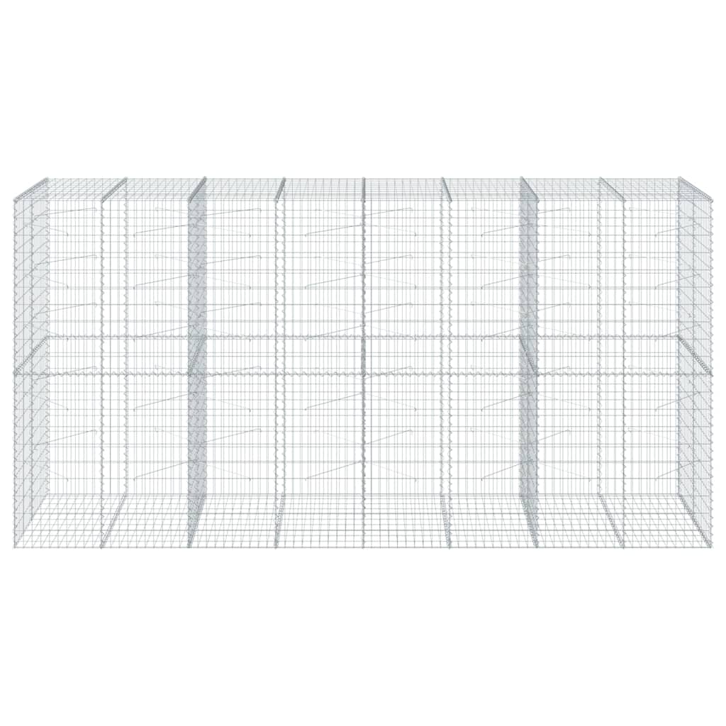 Panier gabion avec couvercle 400x100x200 cm fer galvanisé