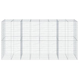 Panier gabion avec couvercle 400x100x200 cm fer galvanisé