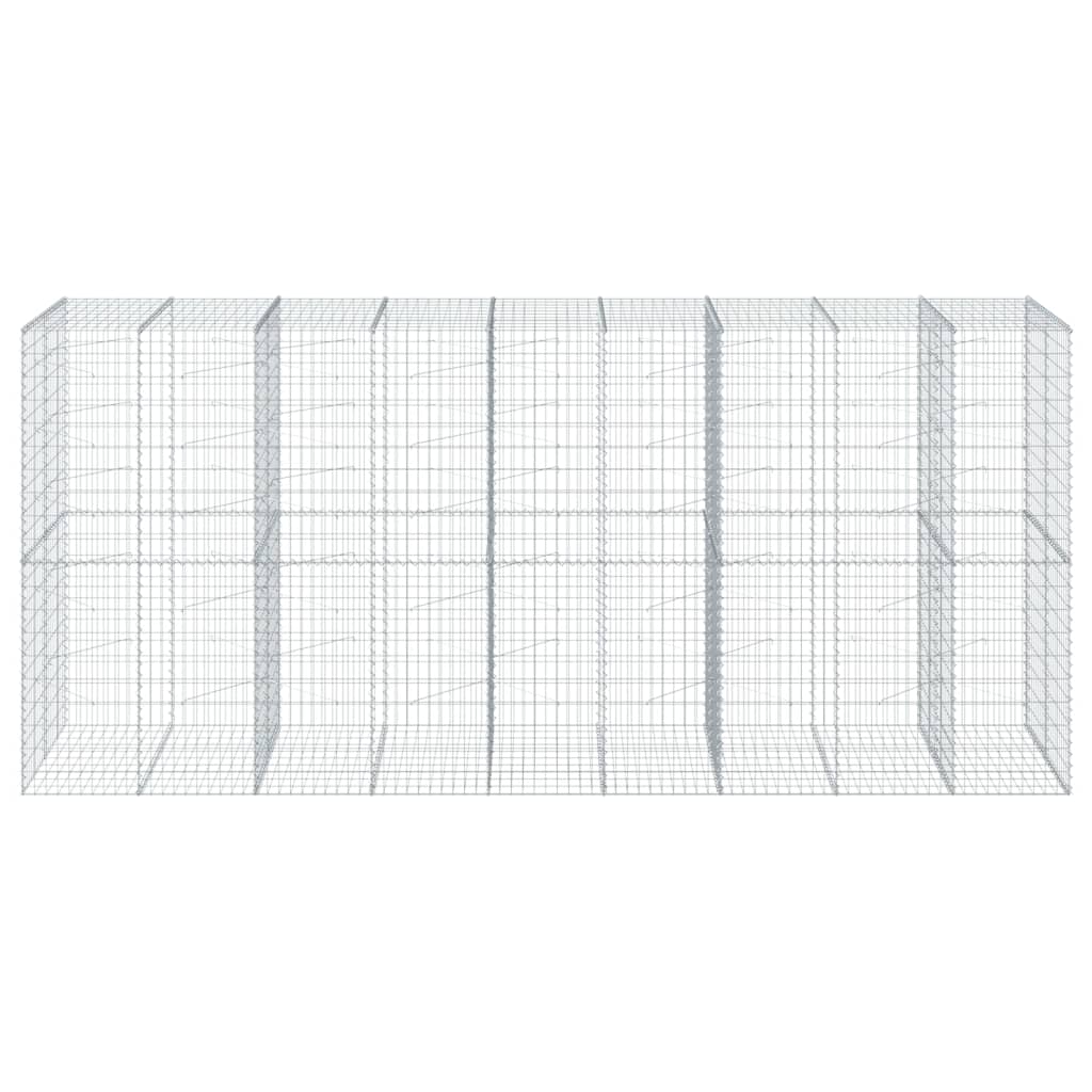 Panier gabion avec couvercle 450x100x200 cm fer galvanisé