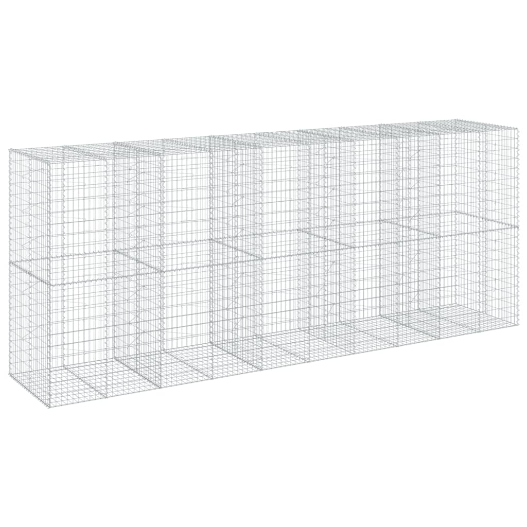 Panier gabion avec couvercle 500x100x200 cm fer galvanisé