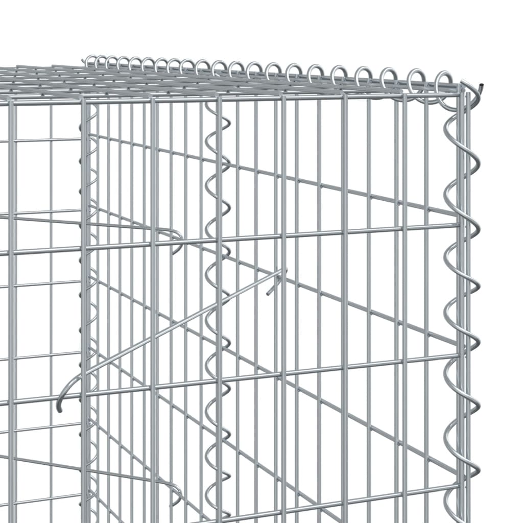 Panier gabion avec couvercle 500x100x200 cm fer galvanisé