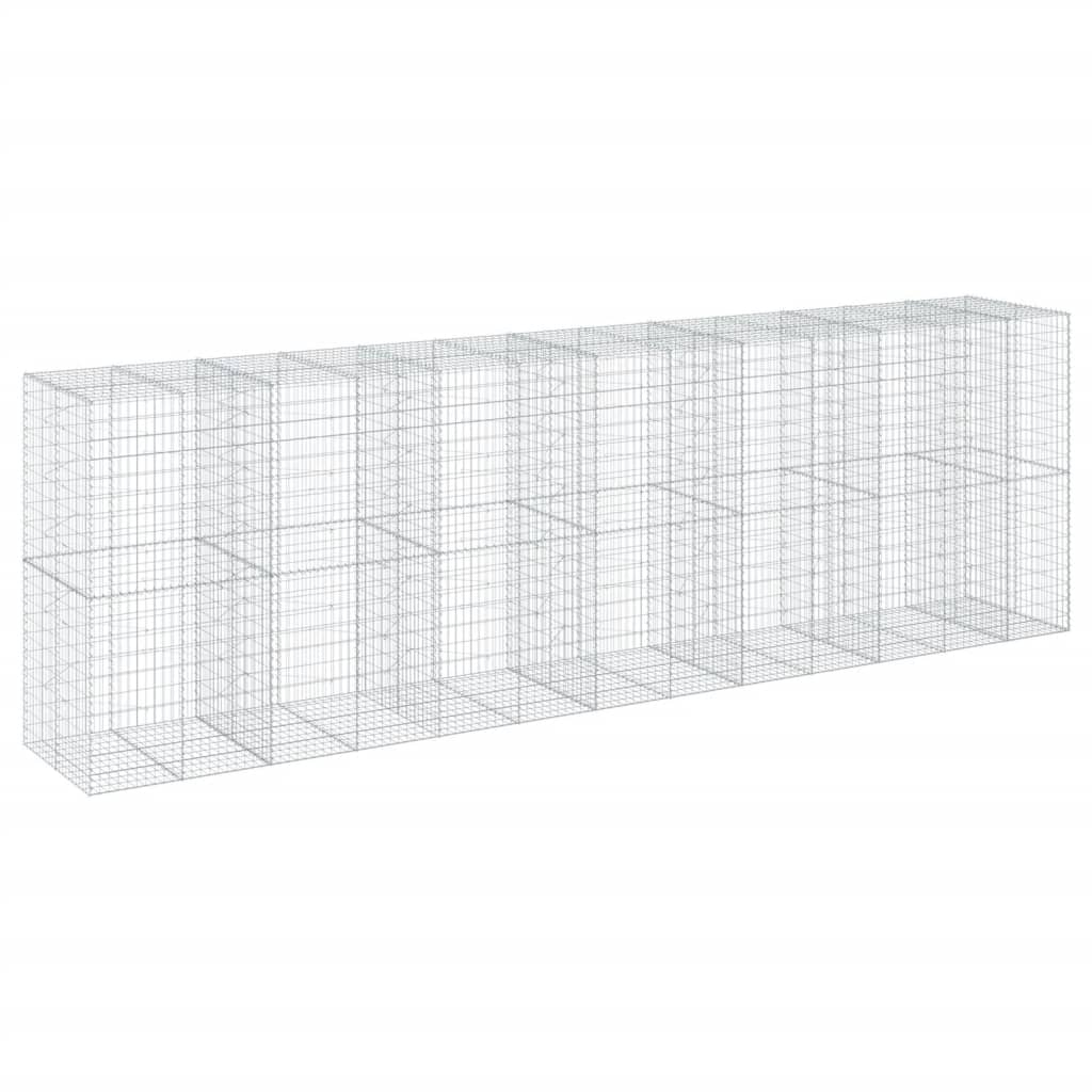 Panier gabion avec couvercle 650x100x200 cm fer galvanisé