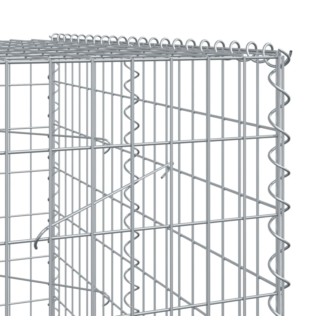 Gabion basket with lid 700x100x200 cm galvanized iron