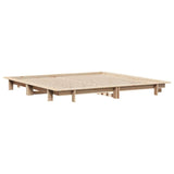 Bed frame without mattress 160x200 cm solid pine wood