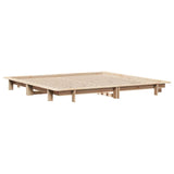 Bed frame without mattress 160x200 cm solid pine wood