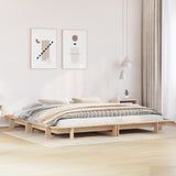 Bed frame without mattress 160x200 cm solid pine wood