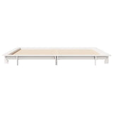 Bed frame without mattress white 160x200 cm solid pine wood