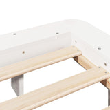 Bed frame without mattress white 160x200 cm solid pine wood