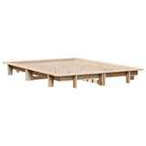 Cadre de lit sans matelas 140x200 cm bois massif de pin