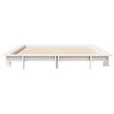 Bed frame without mattress white 140x200 cm solid pine wood