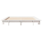 Bed frame without mattress white 120x200 cm solid pine wood