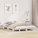 Bed frame without mattress white 120x200 cm solid pine wood