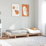 Bed frame without mattress 90x200 cm solid pine wood