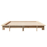 Cadre de lit sans matelas 140x190 cm bois de pin massif