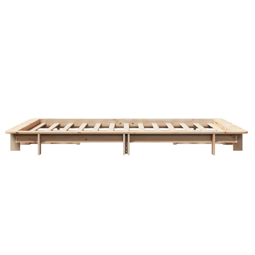 Cadre de lit sans matelas 135x190 cm bois de pin massif