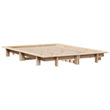 Cadre de lit sans matelas 135x190 cm bois de pin massif