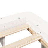 Bed frame without mattress white 135x190 cm solid pine wood