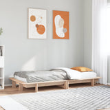 Bed frame without mattress 75x190 cm solid pine wood