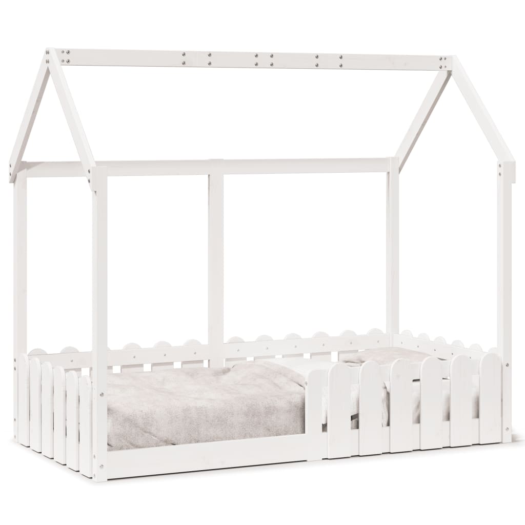 Cadre de lit d'enfants forme de maison sans matelas 80x160 cm