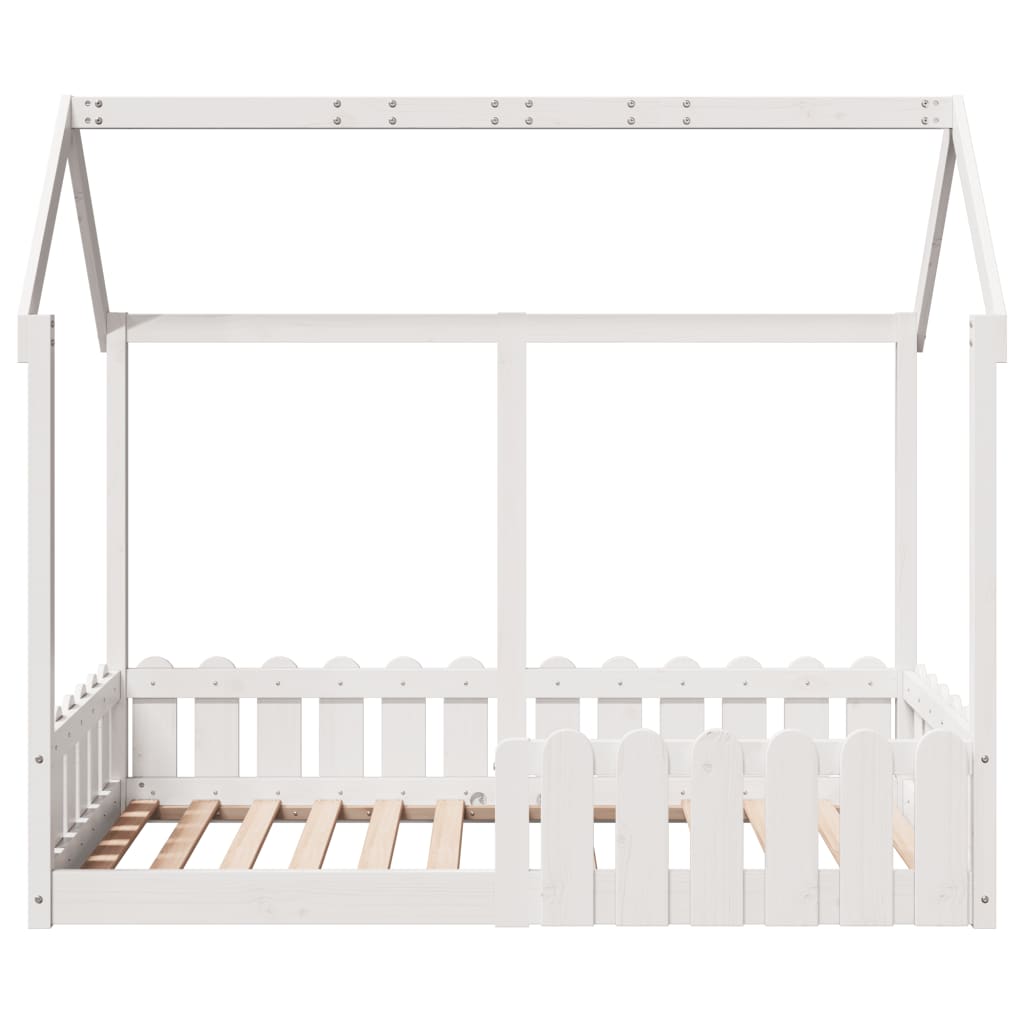 Cadre de lit d'enfants forme de maison sans matelas 80x160 cm