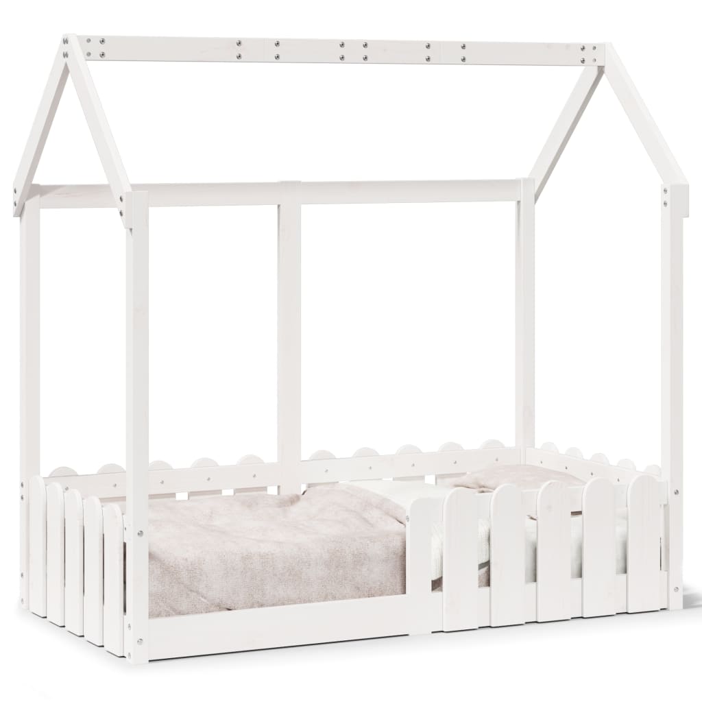 Cadre de lit d'enfants forme de maison sans matelas 70x140 cm