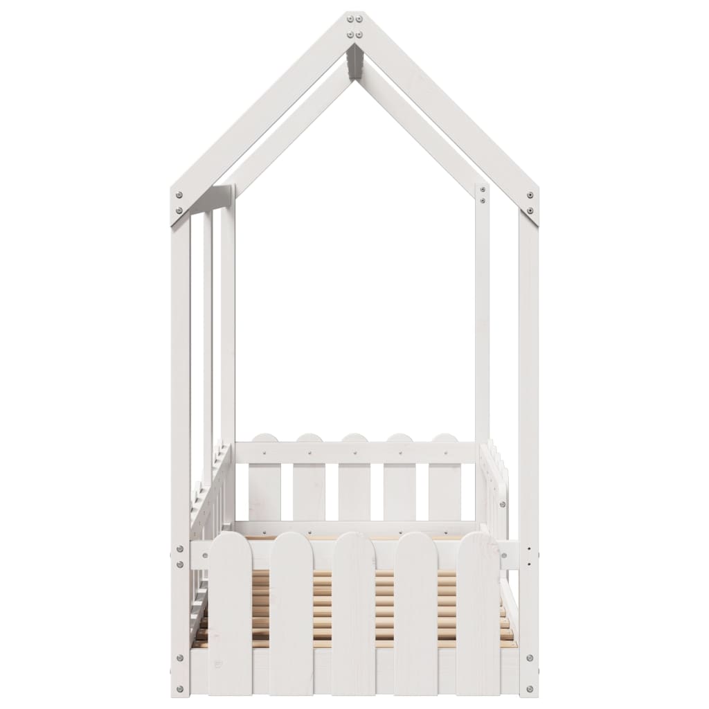 Cadre de lit d'enfants forme de maison sans matelas 70x140 cm