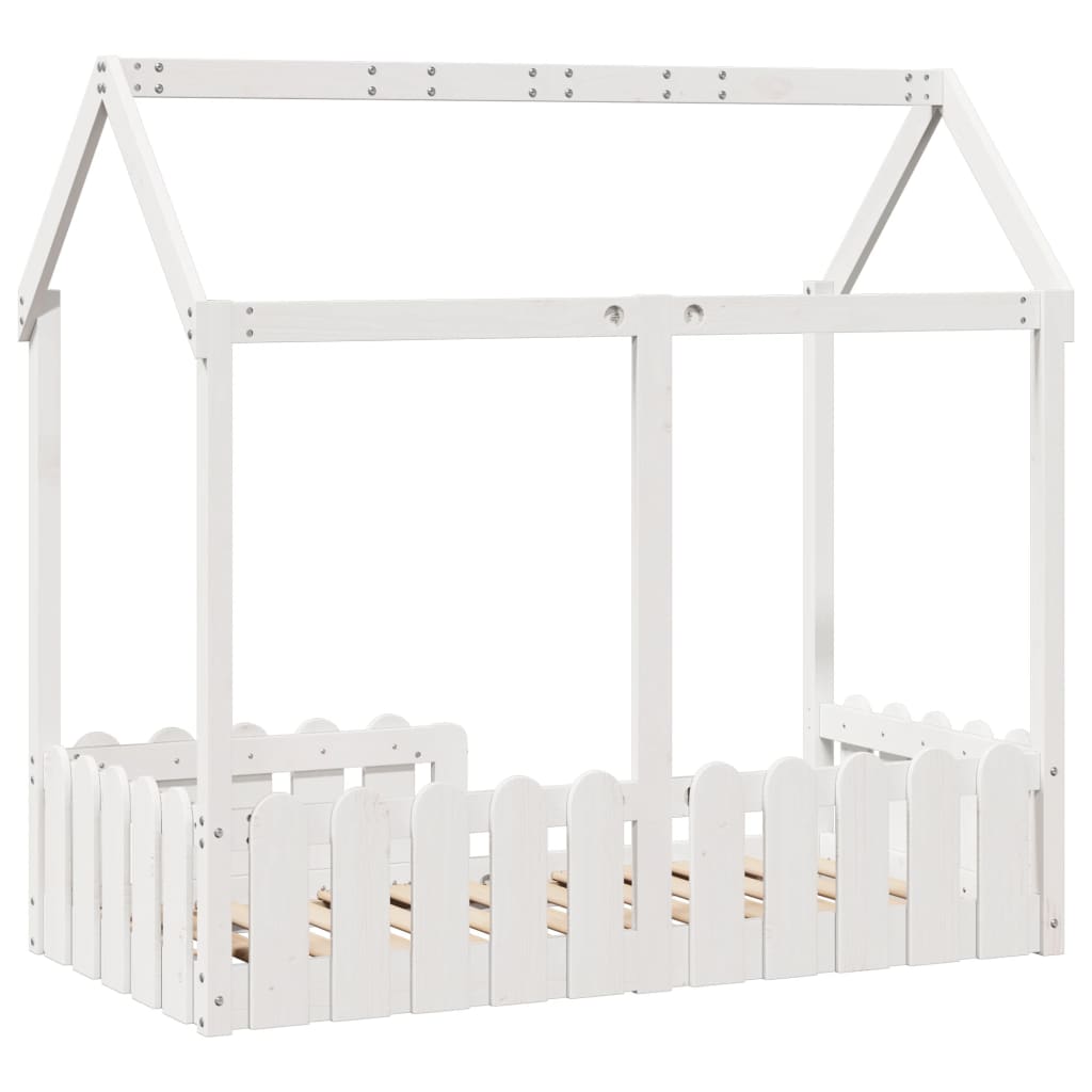 Cadre de lit d'enfants forme de maison sans matelas 70x140 cm