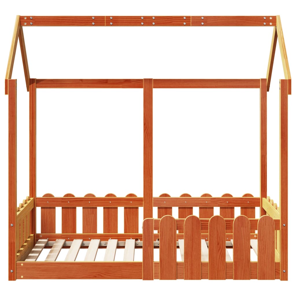 Cadre de lit d'enfants forme de maison sans matelas 70x140 cm