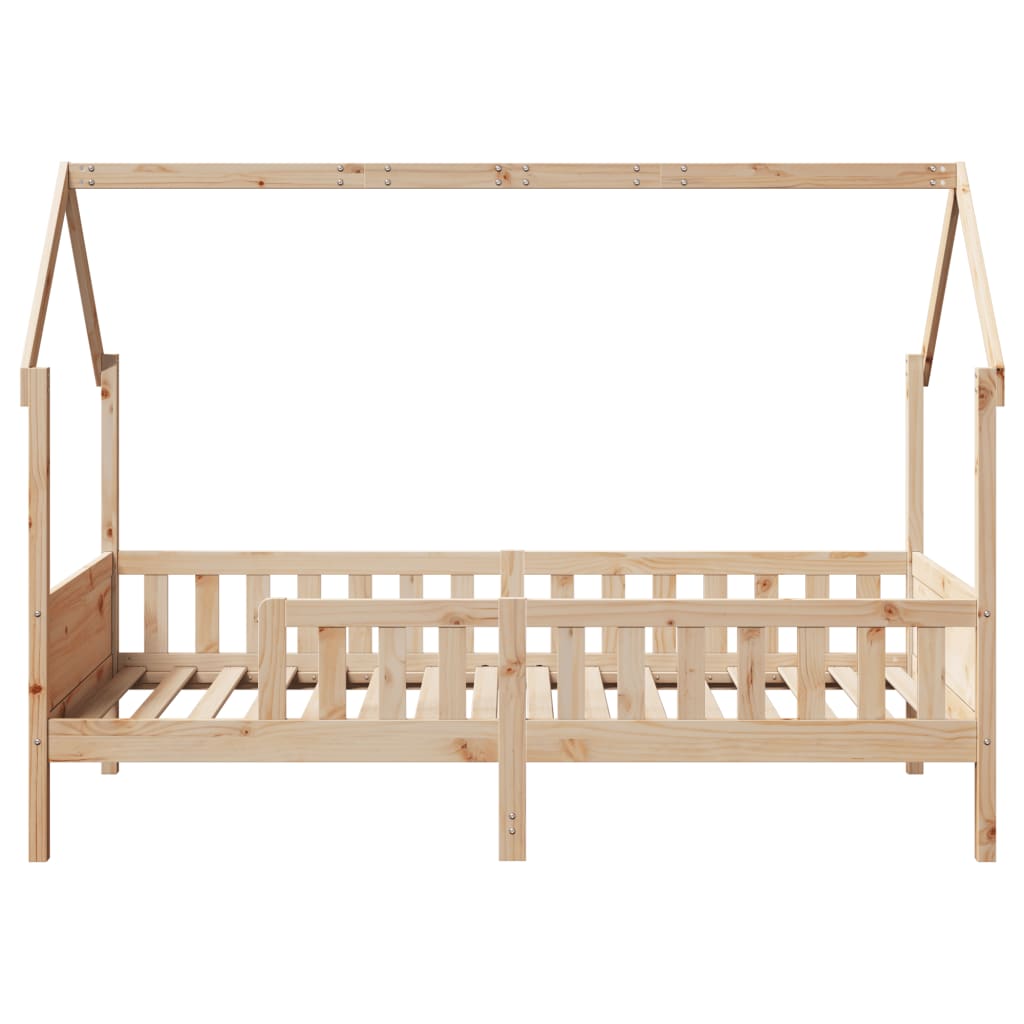 Children's bed frame house shape without mattress pine