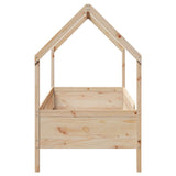 Children's bed frame house shape without mattress pine