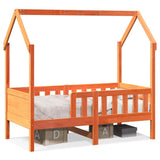 Cadre de lit d'enfants forme de maison sans matelas pin