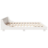 Bed frame without mattress white 180x200 cm solid pine wood