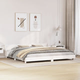 Bed frame without mattress white 180x200 cm solid pine wood