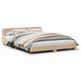 Cadre de lit sans matelas 160x200 cm bois massif de pin