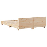 Cadre de lit sans matelas 160x200 cm bois massif de pin