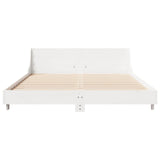 Cadre de lit sans matelas blanc 160x200 cm bois de pin massif