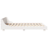 Cadre de lit sans matelas blanc 160x200 cm bois de pin massif