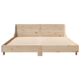 Bed frame without mattress 150x200 cm solid pine wood