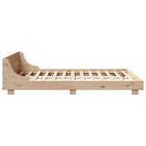 Bed frame without mattress 150x200 cm solid pine wood