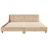 Bed frame without mattress 140x200 cm solid pine wood