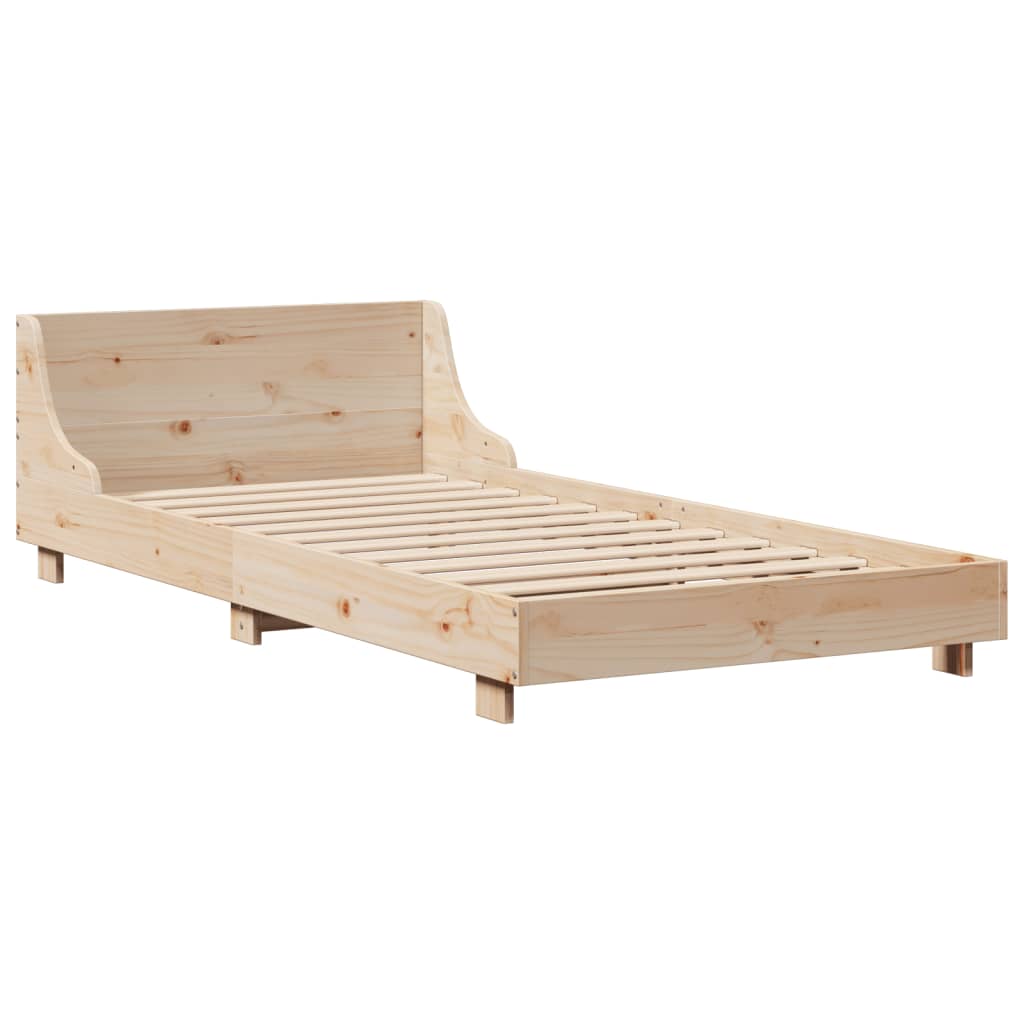 Cadre de lit sans matelas 100x200 cm bois massif de pin