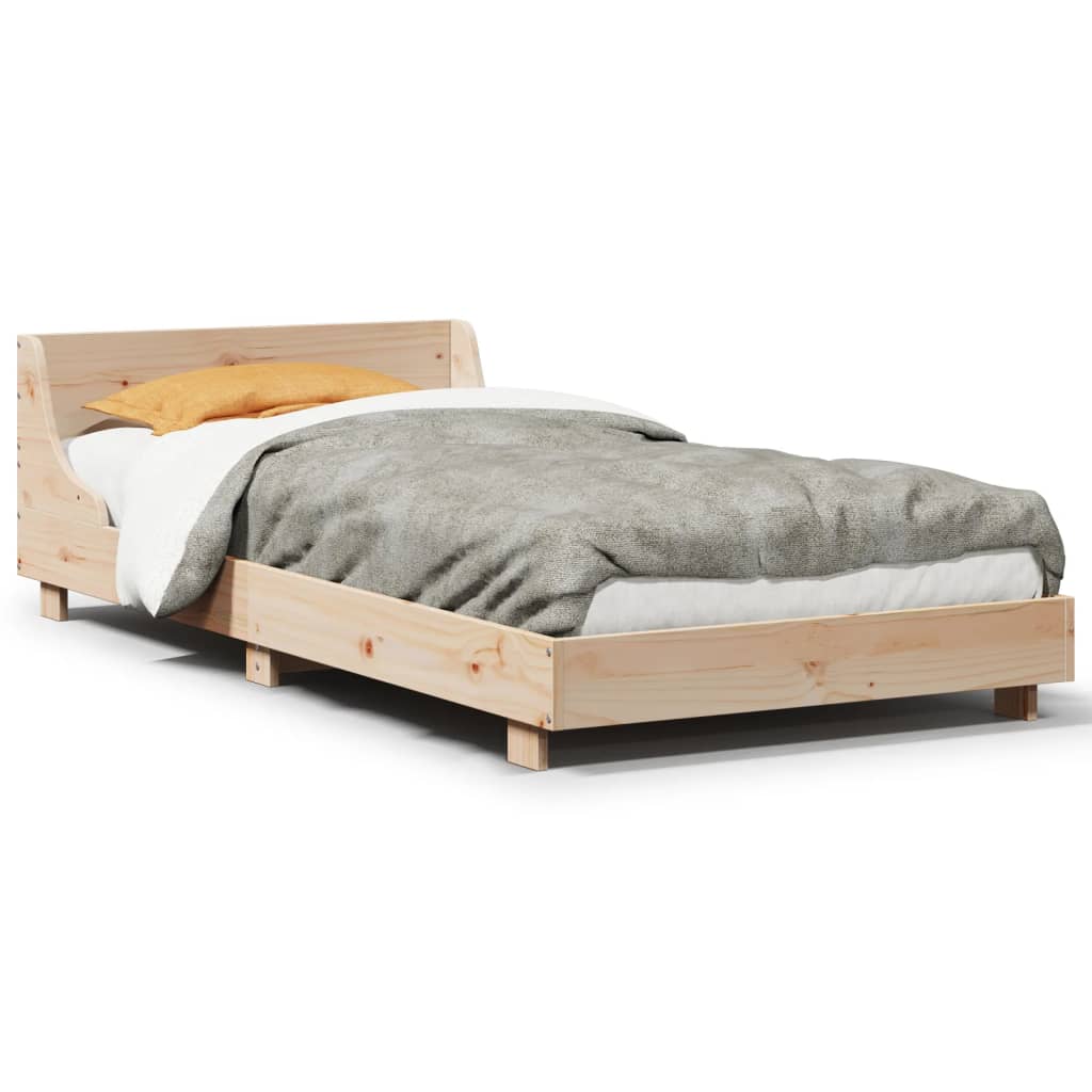 Cadre de lit sans matelas 90x190 cm bois de pin massif